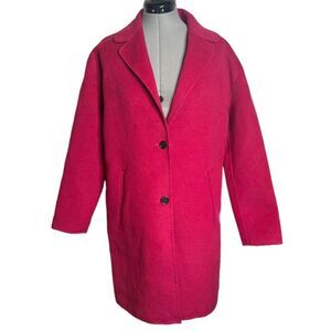 Bernado fuchsia pink magenta wool Coat size Small